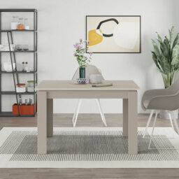Decortie Tolmen Dining Table Rectangular Extendable Table For 4 Seater Contemporary Kitchen Table 120Wcm Living Room, Sandstone - thumbnail 4