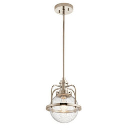 Luminosa Lighting Luminosa Kichler Triocent Globe Pendant Ceiling Light Polished Nickel, Ip44 - thumbnail 1