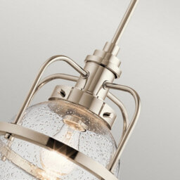 Luminosa Lighting Luminosa Kichler Triocent Globe Pendant Ceiling Light Polished Nickel, Ip44 - thumbnail 3