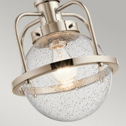 Luminosa Lighting Luminosa Kichler Triocent Globe Pendant Ceiling Light Polished Nickel, Ip44 - thumbnail 4
