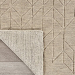 Beige Geometric Modern Wool Rug For Living Room Bedroom & Dining Room-236Cm X 297Cm - thumbnail 8
