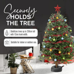Sa Products Automatic Christmas Tree Stand For Real Tree - For Xmas Trees Up To 9Ft With 12Cm Trunk - thumbnail 6