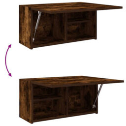 Walplus Bathroom Wall Cabinet Smoked Oak 60X25X30 Cm Engineered Wood - thumbnail 9