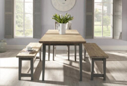 Statement Furniture Florence Solid Acacia Hardwood Dining Bench 140Cm - Dove Grey - thumbnail 9