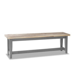 Statement Furniture Florence Solid Acacia Hardwood Dining Bench 140Cm - Dove Grey - thumbnail 8