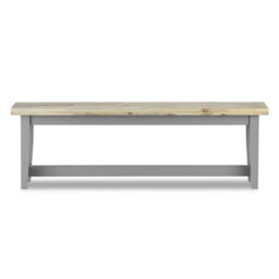 Statement Furniture Florence Solid Acacia Hardwood Dining Bench 140Cm - Dove Grey - thumbnail 6