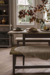 Statement Furniture Florence Solid Acacia Hardwood Dining Bench 140Cm - Dove Grey - thumbnail 2