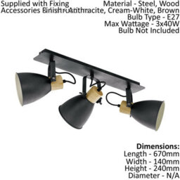 Elegant Flush Ceiling Light In Anthracite And Cream With E27 Bulb Socket - thumbnail 2
