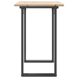 Berkfield Dining Table O-Frame 100X50X75 Cm Solid Wood Pine And Steel - thumbnail 5