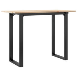 Berkfield Dining Table O-Frame 100X50X75 Cm Solid Wood Pine And Steel - thumbnail 2