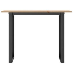 Berkfield Dining Table O-Frame 100X50X75 Cm Solid Wood Pine And Steel - thumbnail 4