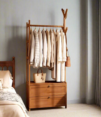 Modcraft Heavy Duty Clothes Rail With Drawers And Hooks , Freestanding Garment Rack - image 1