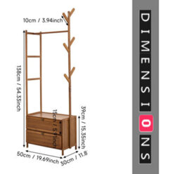 Modcraft Heavy Duty Clothes Rail With Drawers And Hooks , Freestanding Garment Rack - thumbnail 4
