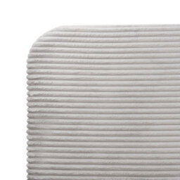 Beliani Bed Corduroy Flayat 180 X 200 Cm (Eu Super King) Light Grey - thumbnail 8