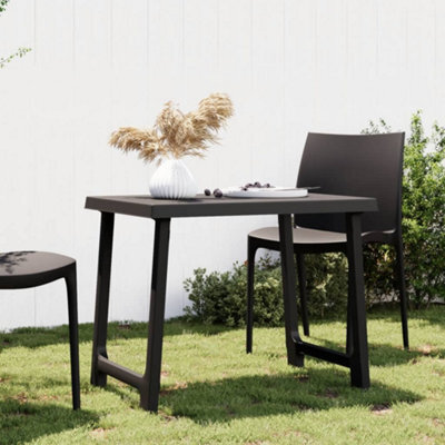 Berkfield Camping Table Anthracite 79X56X64 Cm Pp Wooden Look - image 1
