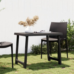 Berkfield Camping Table Anthracite 79X56X64 Cm Pp Wooden Look