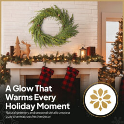 Shatchi Araucaria Wreath Set 80Cm Hanging Wreaths Pe Artificial Green Wreath For Decor - thumbnail 9