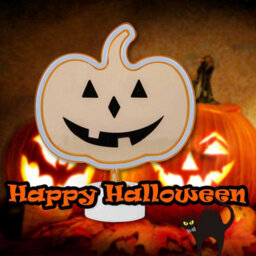 Neon Pumkin Table Light Halloween Decoration 20Cm X 26Cm Orange X 1 - thumbnail 5
