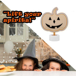 Neon Pumkin Table Light Halloween Decoration 20Cm X 26Cm Orange X 1 - thumbnail 6