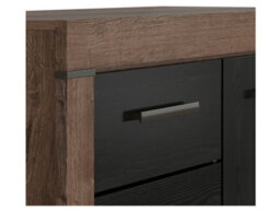 Arte Balin 112 Cm Sideboard 1 Door 3 Drawer Oak Monastery Oak Black - thumbnail 4