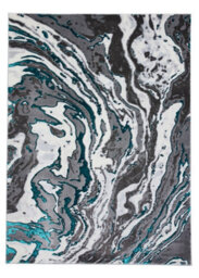 Grey Green Abstract Modern Easy To Clean Rug For Dining Room-160Cm X 220Cm - thumbnail 9