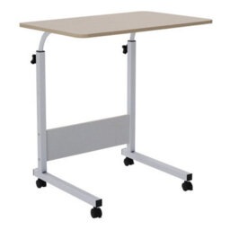 Natural Rolling Desk Laptop Tray Study Writing Desk Overbed Table Height Adjustable Desk - thumbnail 6