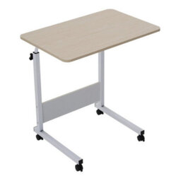 Natural Rolling Desk Laptop Tray Study Writing Desk Overbed Table Height Adjustable Desk - thumbnail 1