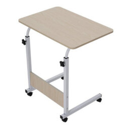 Natural Rolling Desk Laptop Tray Study Writing Desk Overbed Table Height Adjustable Desk - thumbnail 3