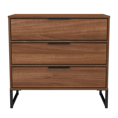 Tamworth 3 Drawer Chest Of Drawers In Noche Walnut (Ready Assembled) - image 1
