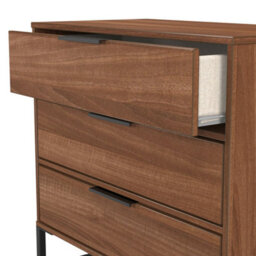 Tamworth 3 Drawer Chest Of Drawers In Noche Walnut (Ready Assembled) - thumbnail 5