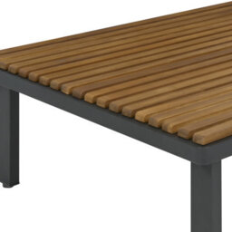 Beliani Garden Coffee Table Fivizzano 70 Cm 90 Cm Acacia Wood Dark Grey - thumbnail 5