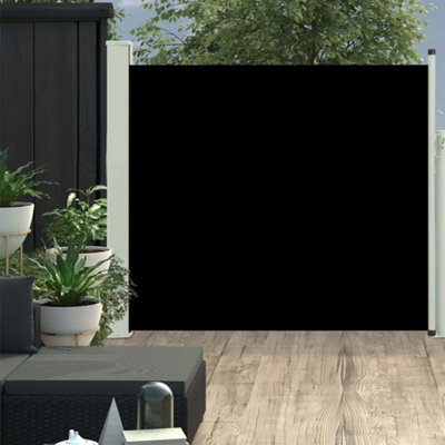 Berkfield Patio Retractable Side Awning 100X300 Cm Black - image 1