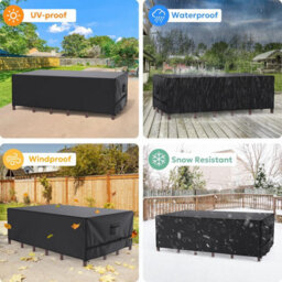 (230 160 74Cm) Protective Cover For Outdoor Furniture, Dustproof, Rainproof, Sunproof, Table And Chair - thumbnail 7