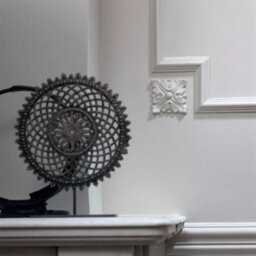 Yes-Online Pack Of 2 Decorative Square Ceiling Roses Classic Ornate Polyurethane 100mm - thumbnail 2