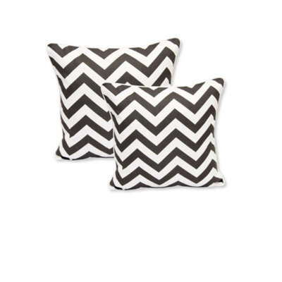 Chilimilii Chevron Cushion Covers 100% Cotton Zigzag Style Home Sofa Decor Zip Covers 45X45Cm Pack Of 2