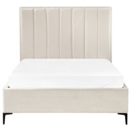 Beliani Ottoman Bed Boucle Sezanne 140 X 200 Cm (Eu Double) Off-White - thumbnail 8