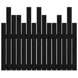 Berkfield Wall Headboard Black 95.5X3X80 Cm Solid Wood Pine - thumbnail 5