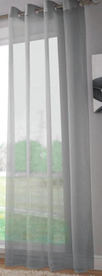 Luxury Living Voile Ringtop Eyelet Curtain Voile Net Panels - image 1