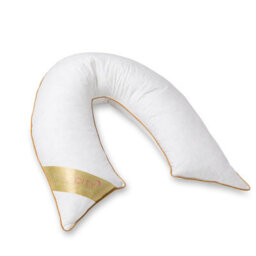 V Shape Goose Feather And Down Luxury Pillow 100% Cotton Cover - thumbnail 2