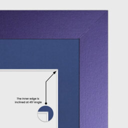 AK Frames 20X16 Purple Modern Multi Photo Frame With Blue Mount - Holds 9 Apertures (2X) 7X5, (7X) 6X4 Photos - thumbnail 7