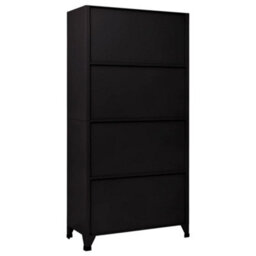 Berkfield Locker Cabinet Black 90X40X180 Cm Steel - thumbnail 5