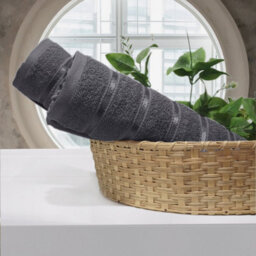 Casabella 4 Pk Bath Sheet Towel Set 80X140 Cm-Luxury 100% Cotton, Highly Absorbent Towel-Extra Large Bath Towels Grey - thumbnail 4