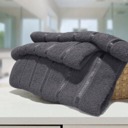 Casabella 4 Pk Bath Sheet Towel Set 80X140 Cm-Luxury 100% Cotton, Highly Absorbent Towel-Extra Large Bath Towels Grey - thumbnail 3
