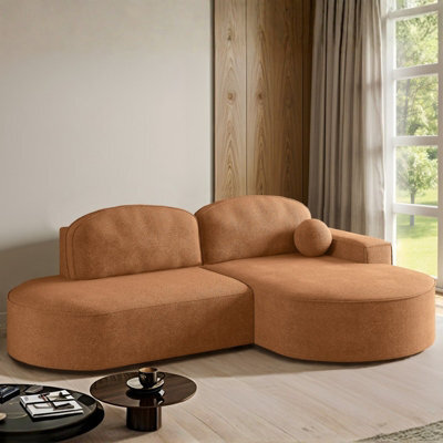 Parma Pro Ball Corner Sofa Bed With Storage Container Orange Right Side - image 1