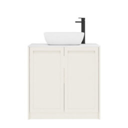 Royal Bathrooms Royal Bathroom Elmore 800mm Classic White Freestanding Countertop Bathroom Vanity Unit 2 Door With Elva Basin - thumbnail 7