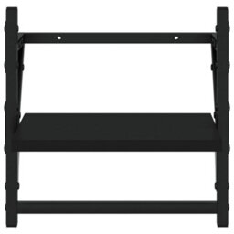 Berkfield Wall Shelves With Bars 2 Pcs Black 30X25X30 Cm - thumbnail 5