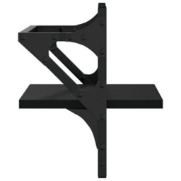 Berkfield Wall Shelves With Bars 2 Pcs Black 30X25X30 Cm - thumbnail 6