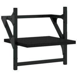 Berkfield Wall Shelves With Bars 2 Pcs Black 30X25X30 Cm - thumbnail 4