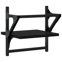 Berkfield Wall Shelves With Bars 2 Pcs Black 30X25X30 Cm - thumbnail 7