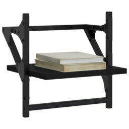 Berkfield Wall Shelves With Bars 2 Pcs Black 30X25X30 Cm - thumbnail 3